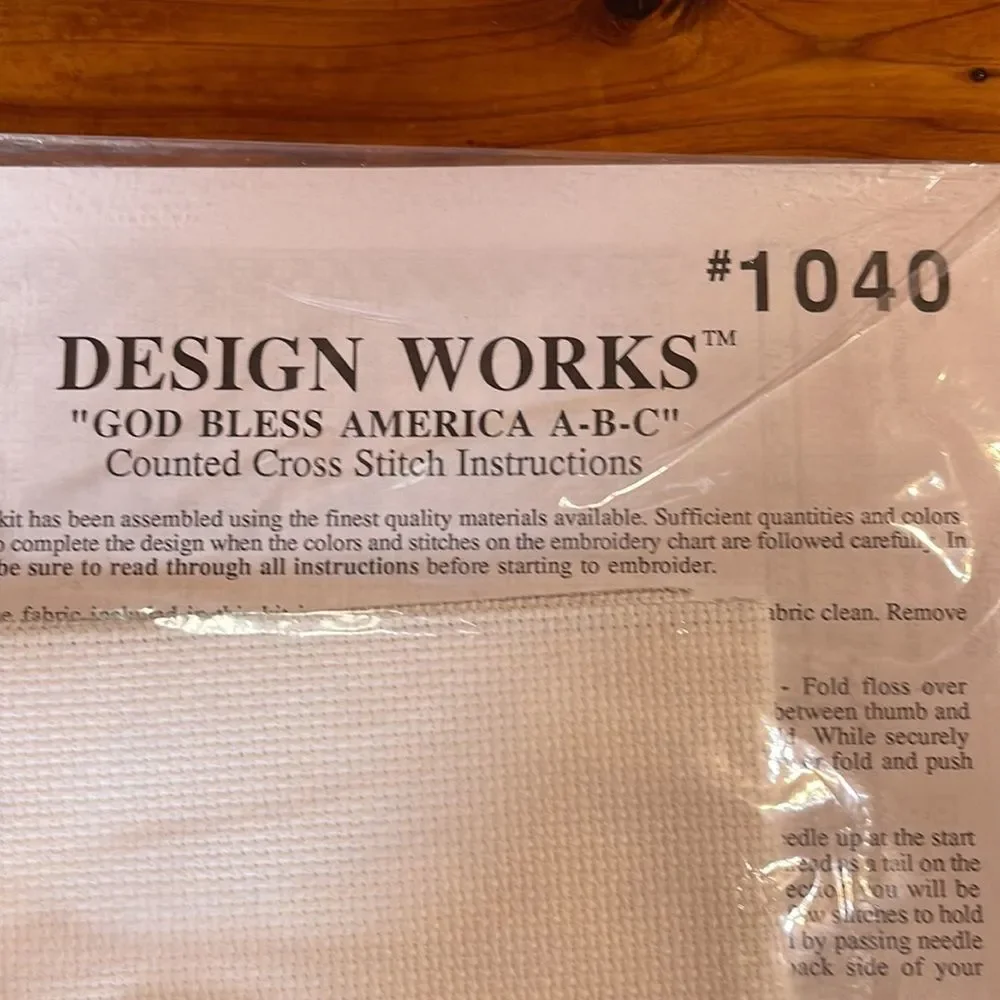 Design Works God Bless America Sampler 1040 Counted Cross Stitch Kit Freedom